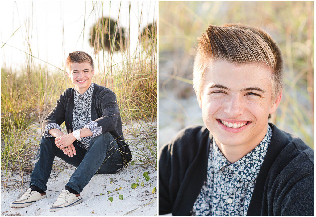 Beach senior pictures honeymoon island Dunedin FL