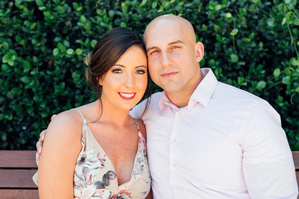 tampa skyline couple portraits